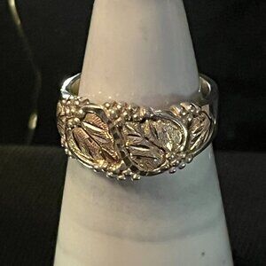 Authentic Landstroms Black Hills 10K Gold & Sterling Silver Ring - Sz 7.5
